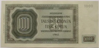 Czech Republic 1.000 Korun 2nd, 1942 reverse